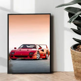 Ferrari F40 classic poster design - wall art